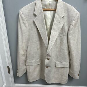 Stanley Blacker 2 Button Textured Weave 43R Sportcoat Blazer Spring Jacket